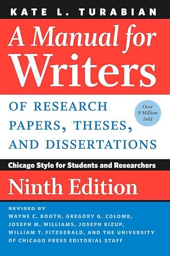 A Manual for Writers of Research Papers, Theses, and Dissertations cover